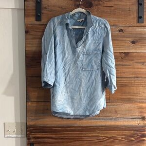 Skies Are Blue Women’s Casual Denim Shirt Jacket